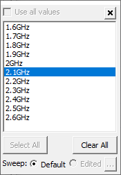 Frequency Options > 2.1GHZ