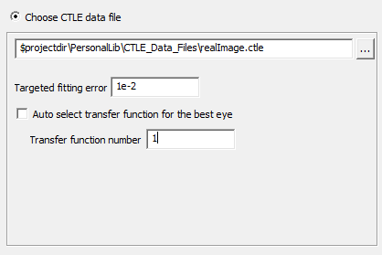 Choose CTLE Data File