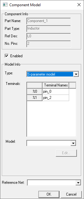 Component Model Window