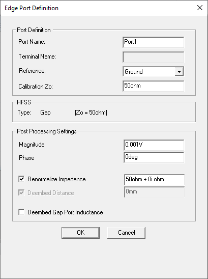 Edge Port Definition Window