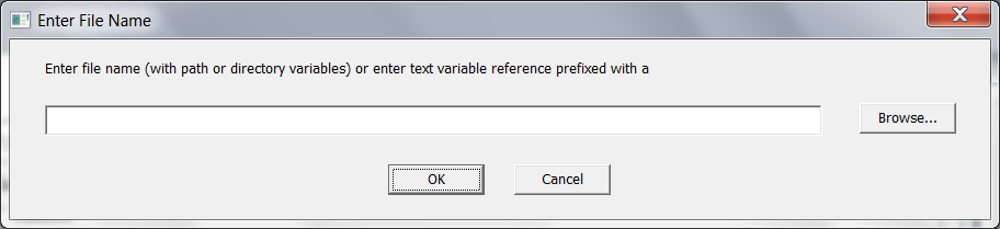 Enter File Name Window
