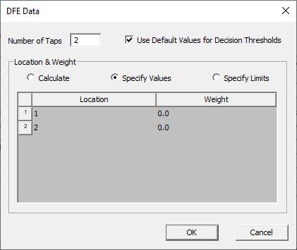 DFE Data Window