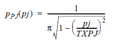 Probability distribution equation.