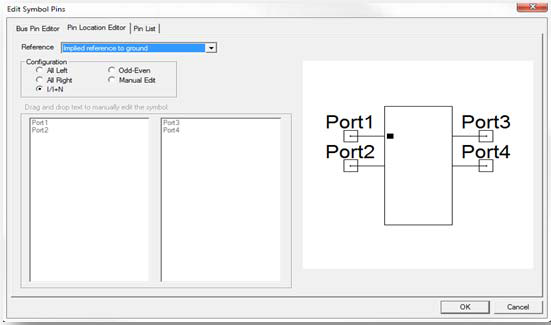 Edit Symbol Pins Window