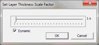 Set Layer Thickness Scale Factor Window Set Layer Thickness Scale Factor Window