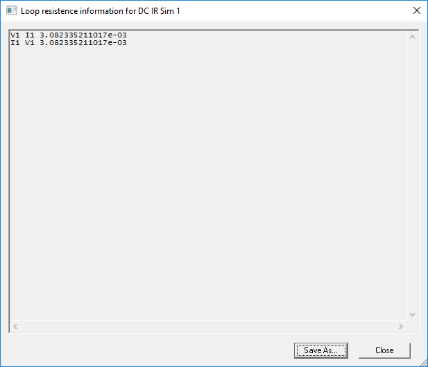 Loop Resistance Information
