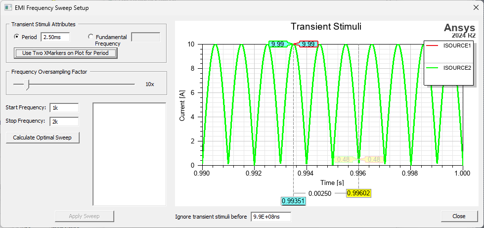 Use Two XMarkers on Plot for Period