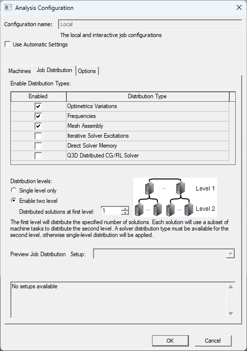 Analysis Configuration Window