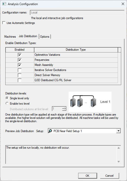 Analysis Configuration Window