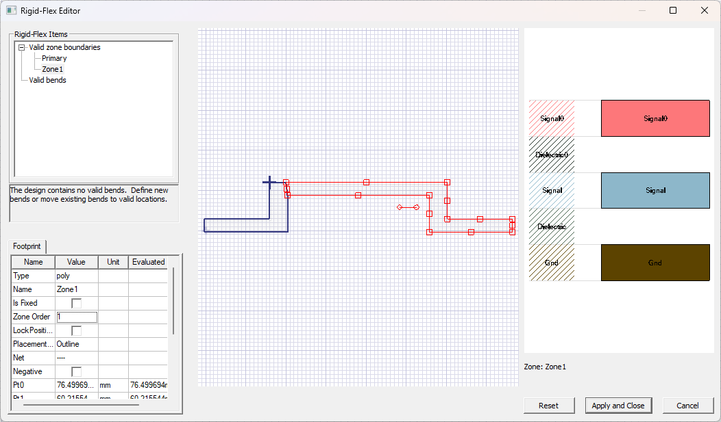 Rigid-Flex Editor Window
