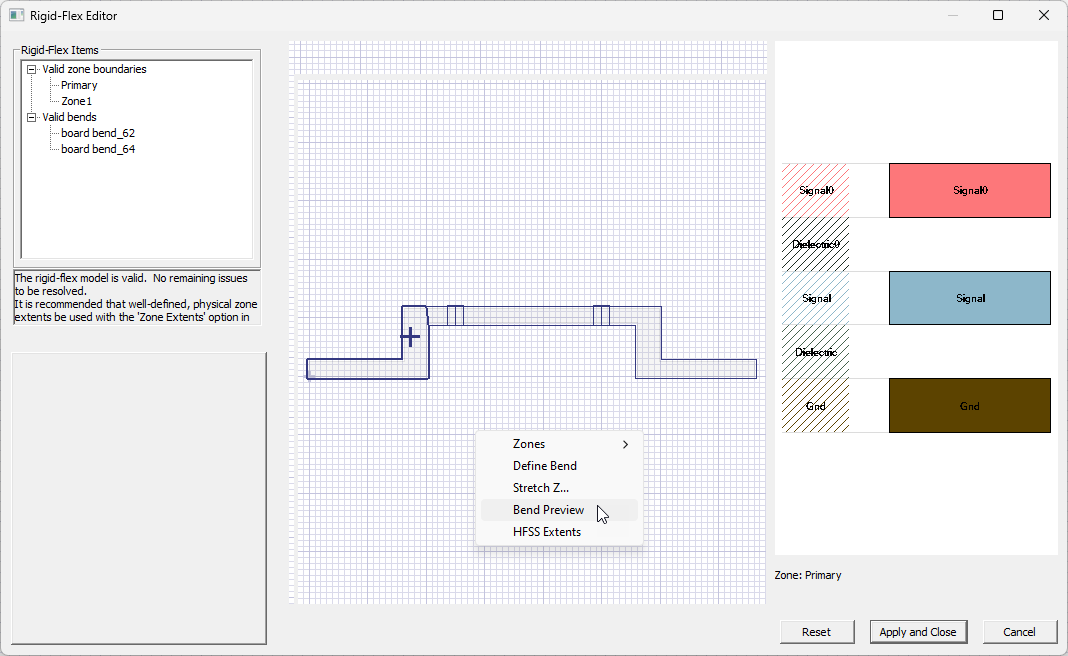 Right-click > Bend Preview