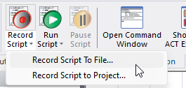 Record Script > Record Script To File