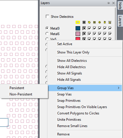 Group Vias > Persistent