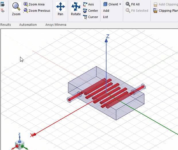 Zooming in and out of model.