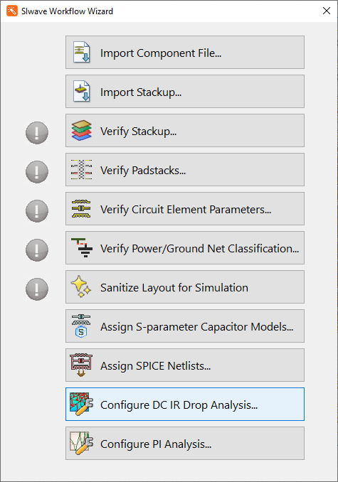 SIwave Workflow Wizard