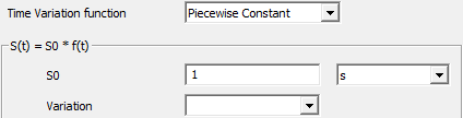 Icepak Piecewise Constant time variation function.