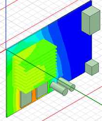 Model iwth field overlays plotted