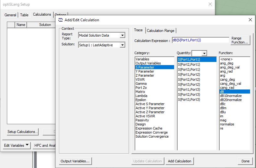 Add/Edit Calculation dialog.