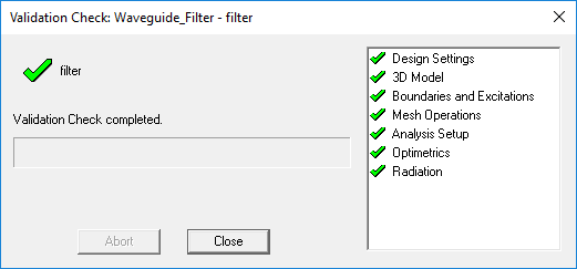 Validation Check Window