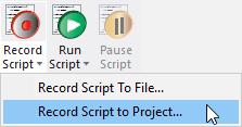 Record Script to Project