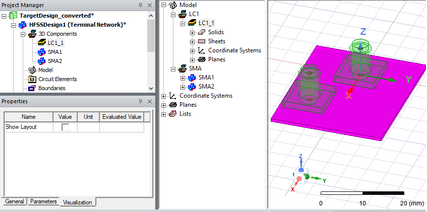 Project Manager, Model tree, and Model Viewer.