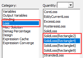 Solid Loss quantities are highlighted in the Result Report window