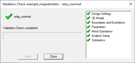 Validation Check Window