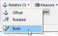 Relative CS drop-down menu, Both option highlighted.