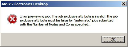 Error message dialog.