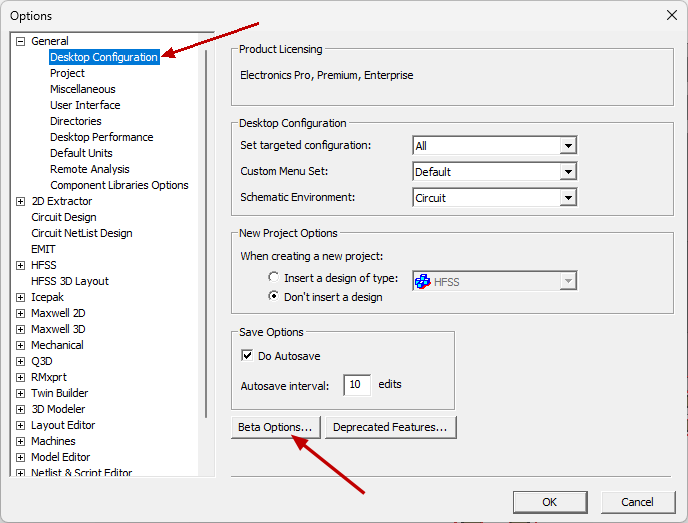 Beta Option: Vertex Boundaries and Excitations