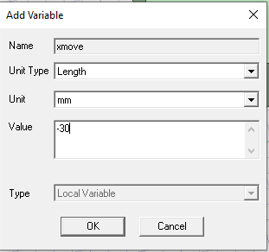 Add Variables dialog.