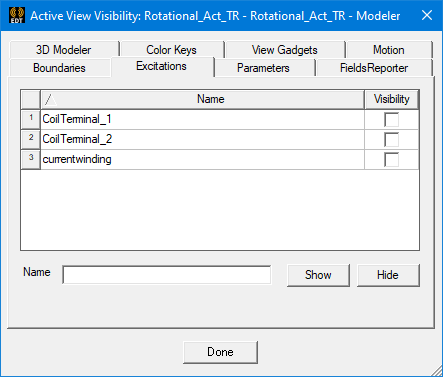 Active View Visibility dialog.