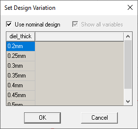 Viewing Solution Data for an Optimetrics Design Variation in 2D Extractor