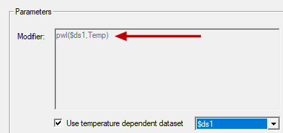 Parameters group box. Modifiers listed, user defined modifier highlighted.