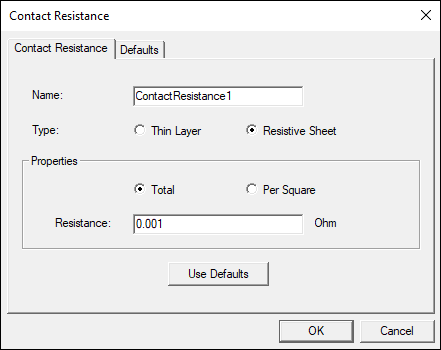 Contact Resistance Window