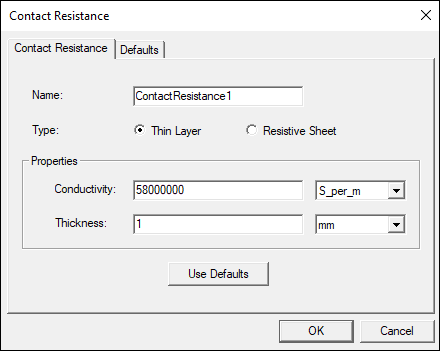 Contact Resistance Window