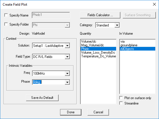 Create Field Plot