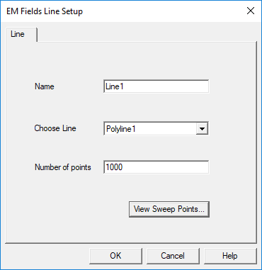 EM Fields Line Setup