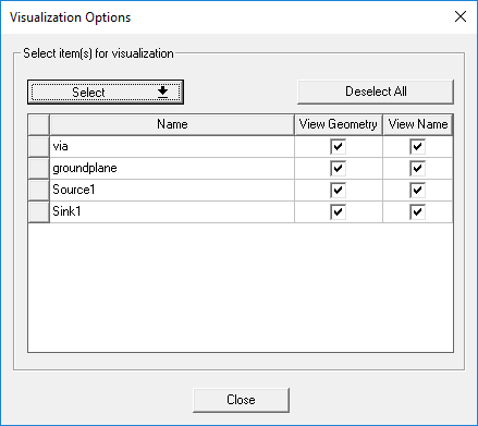 Visualization Options