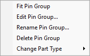 shortcut menu - Pin Group