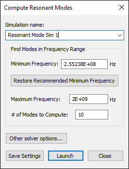 Compute Resonant Modes