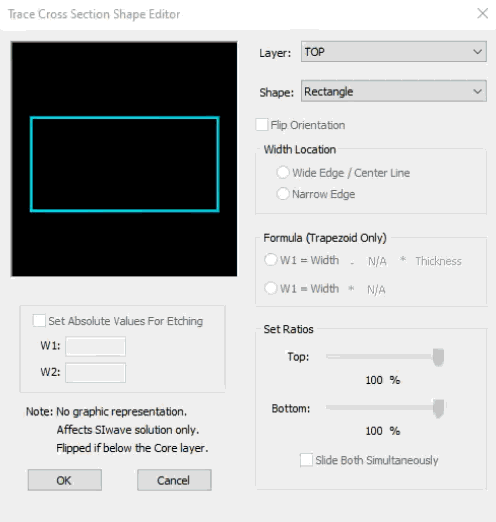 Changing Cross Section Settings