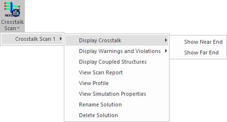 Crosstalk Results Menu, Expanded