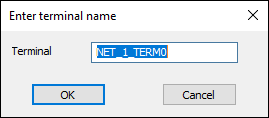 Enter Terminal Name Window