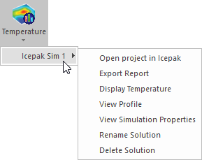 Icepak Results Menu
