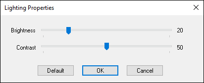 Lighting Properties Window