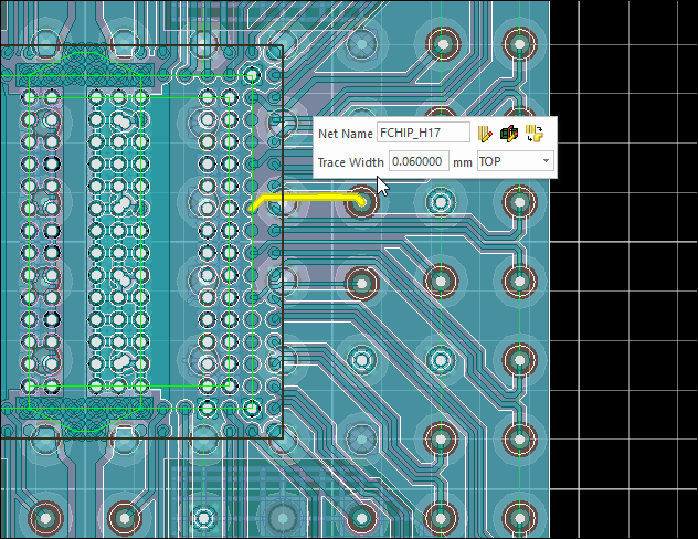 Selected Component with Mini Toolbar