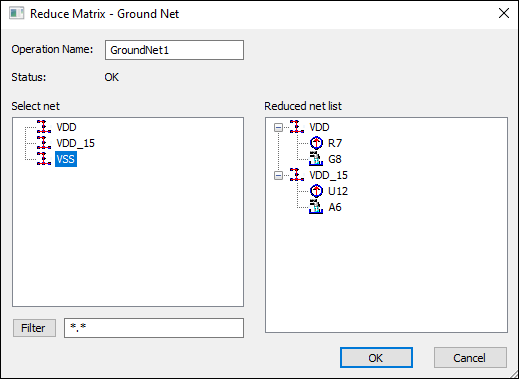 Reduce Matrix - Ground Net Window