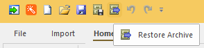 Restore Archive Button