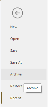 File > Archive